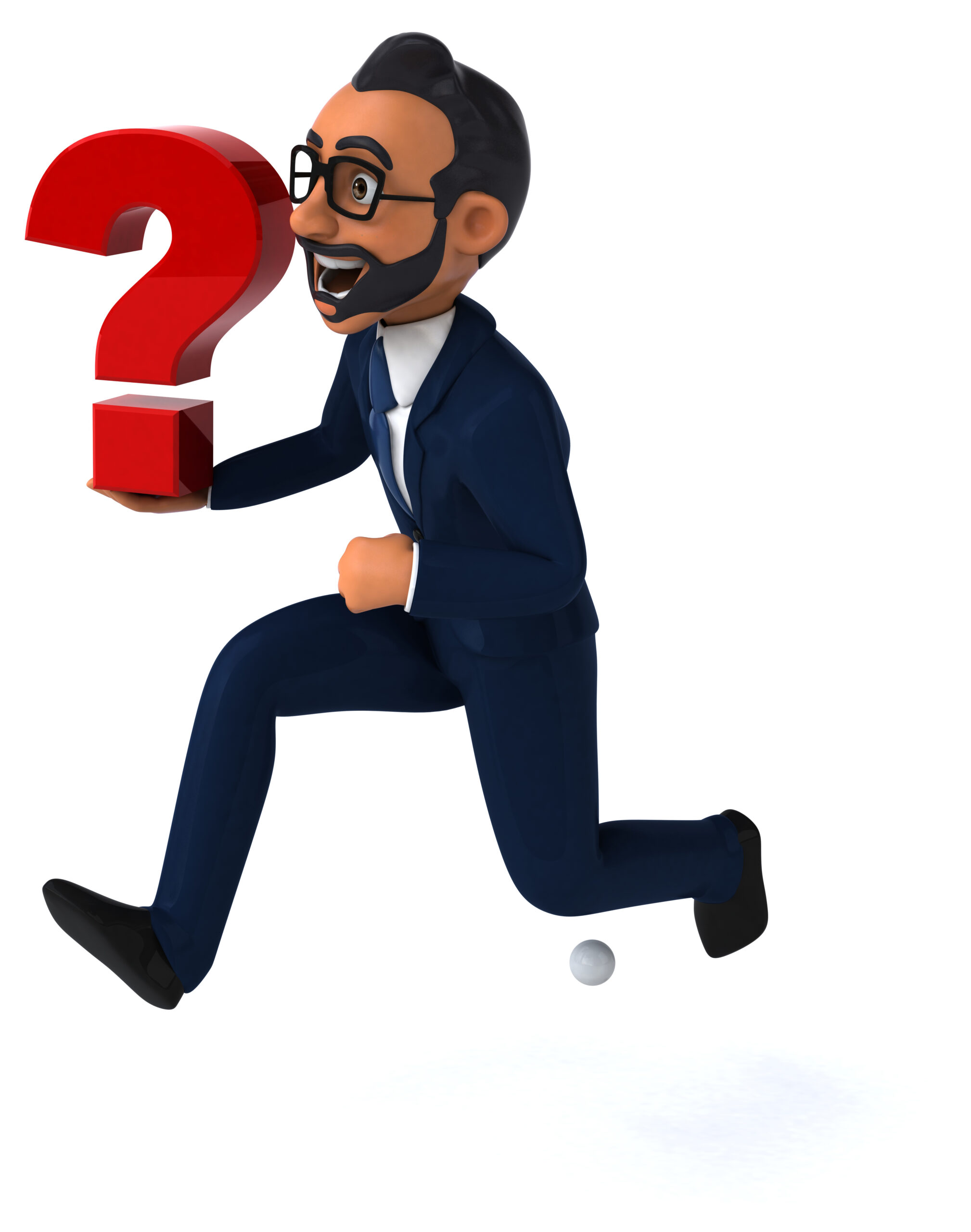 Fun 3D cartoon illustration of an indian businessman Fun 3D cartoon illustration of an indian businessman